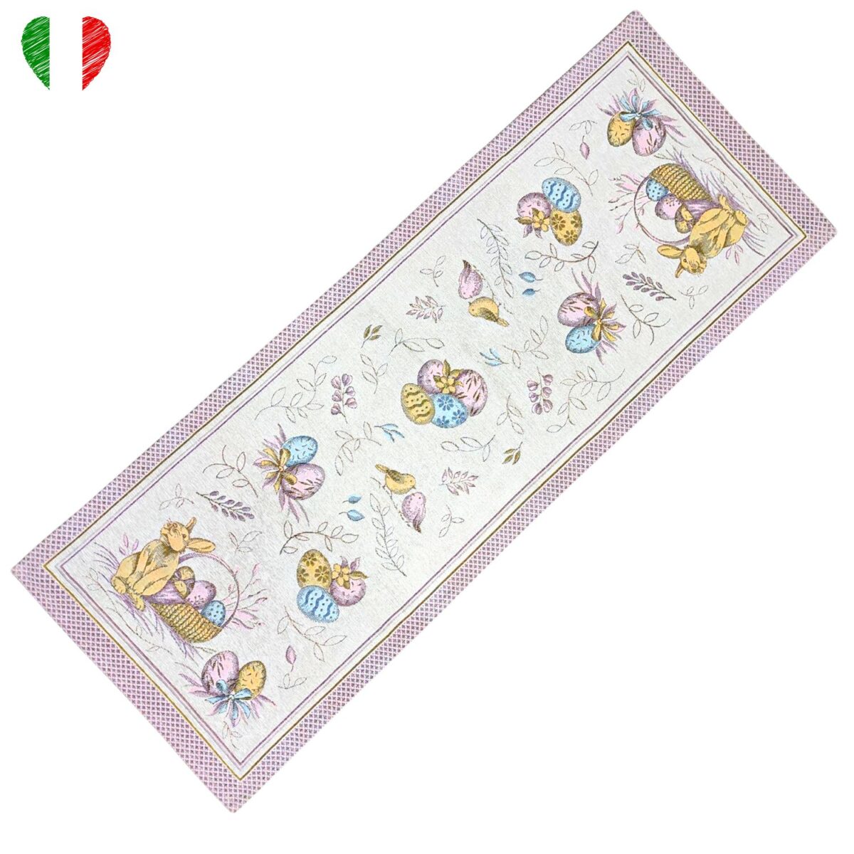 runner-pasquale-rosa-jacquard-gobelin-40-140-made-in-italy-coniglietti-uova-pasqua-intero