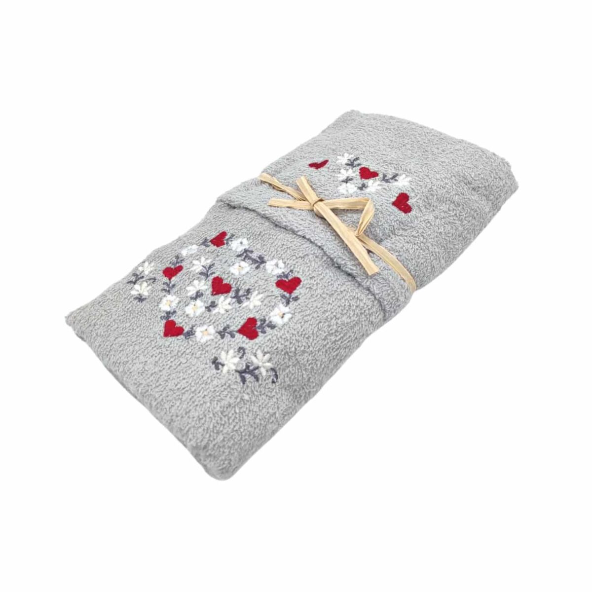 set-asciugamani-1-1-ghirlanda-cuoricini-fiorellini-grigio-spugna-cotone-ricamata-bagno-viso-ospite-confezione