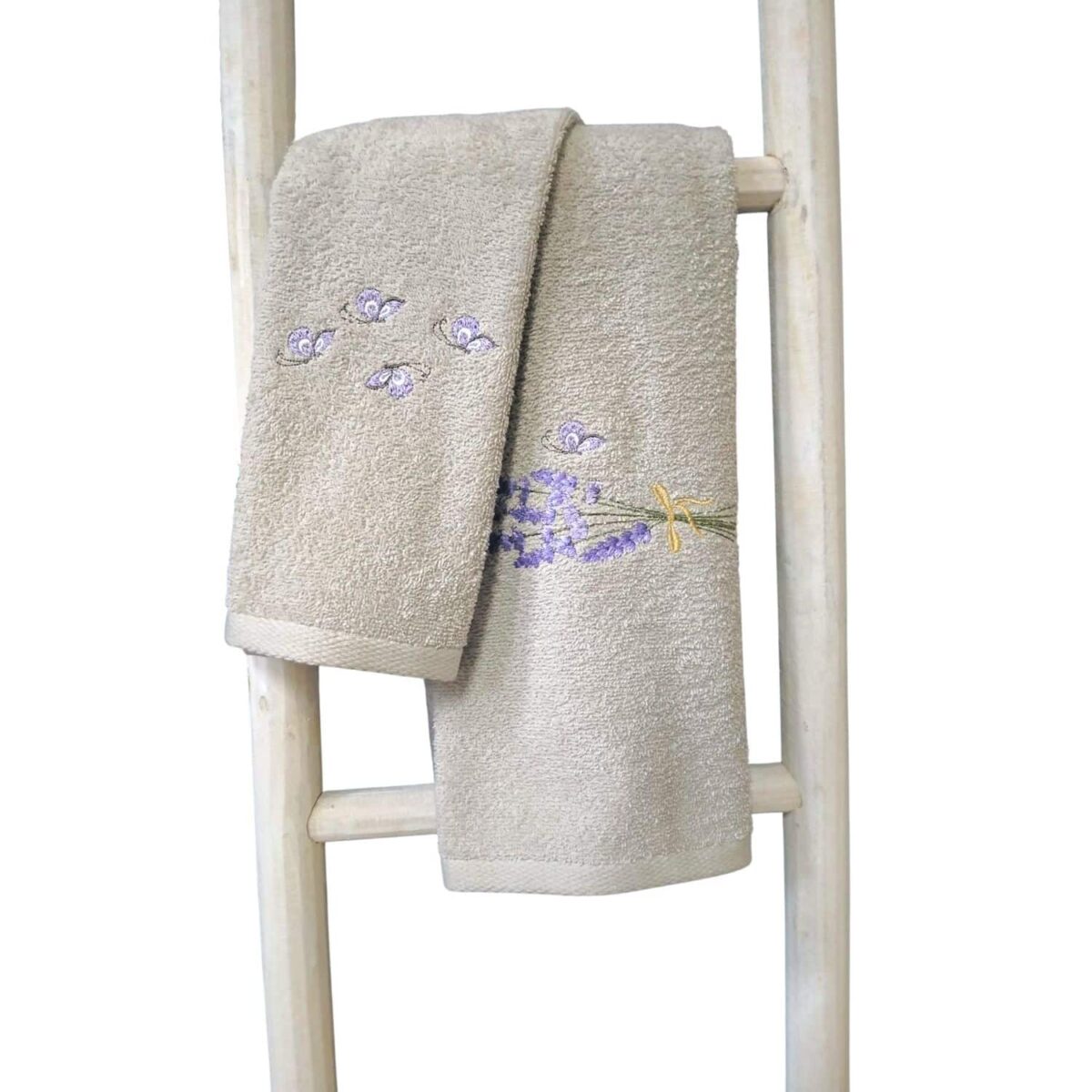 set-asciugamani-1-1-lavanda-farfalle-grigio-spugna-cotone-ricamata-bagno-viso-ospite