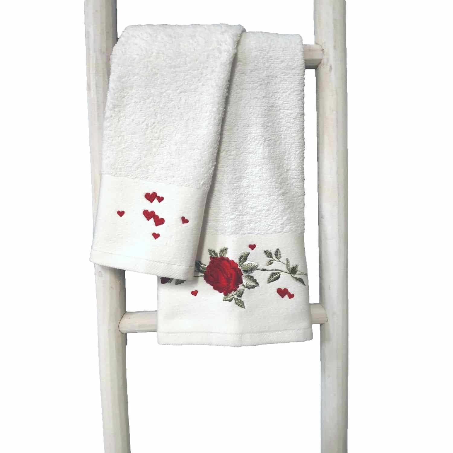 set-asciugamani-1-1-rose-rosse-bianco-spugna-cotone-ricamata-bagno-viso-ospite