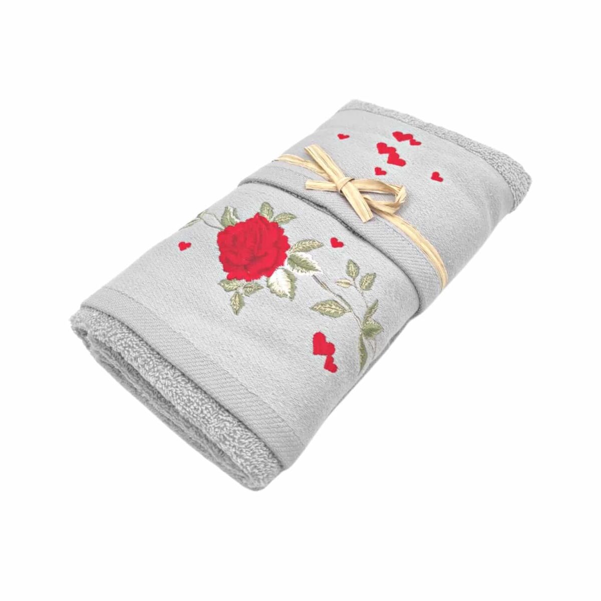set-asciugamani-1-1-rose-rosse-grigio-spugna-cotone-ricamata-bagno-viso-ospite-confezione