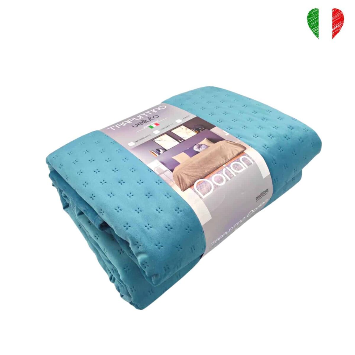 copriletto-dorian-azzurro-turchese-effetto-velluto-made-in-italy-trapuntino-primaverile-estivo-confezione-2