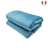 Trapuntino Dorian Azzurro Velluto Tinta Unita Leggero Morbido Primaverile Made In Italy - immagine 4