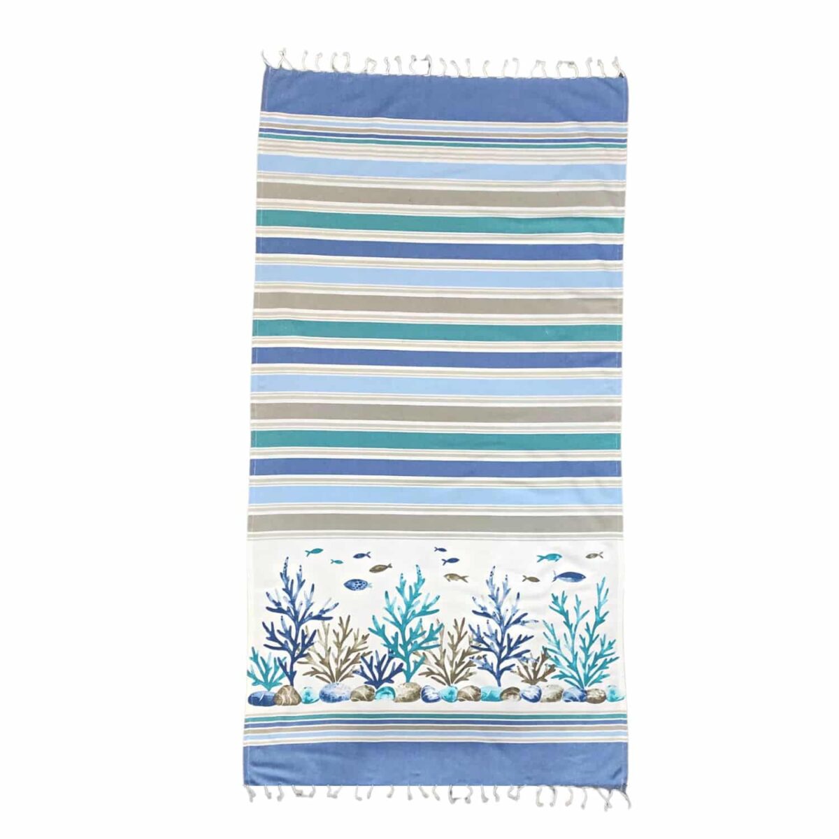 telo-mare-fouta-coralli-colorati-frange-100-cotone-artigianale-aperto