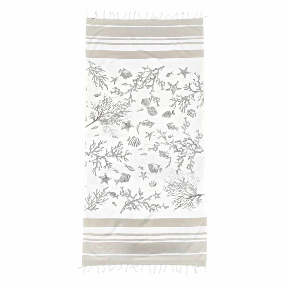 telo-mare-fouta-corallo-sabbia-frange-100-cotone-artigianale-aperto