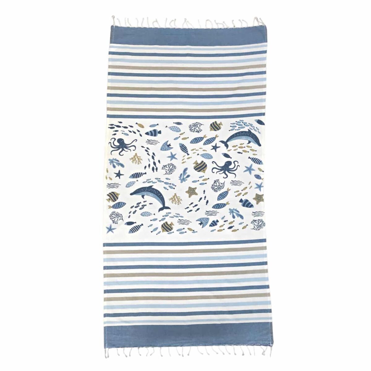 telo-mare-fouta-delfini-blu-frange-100-cotone-artigianale-aperto-1