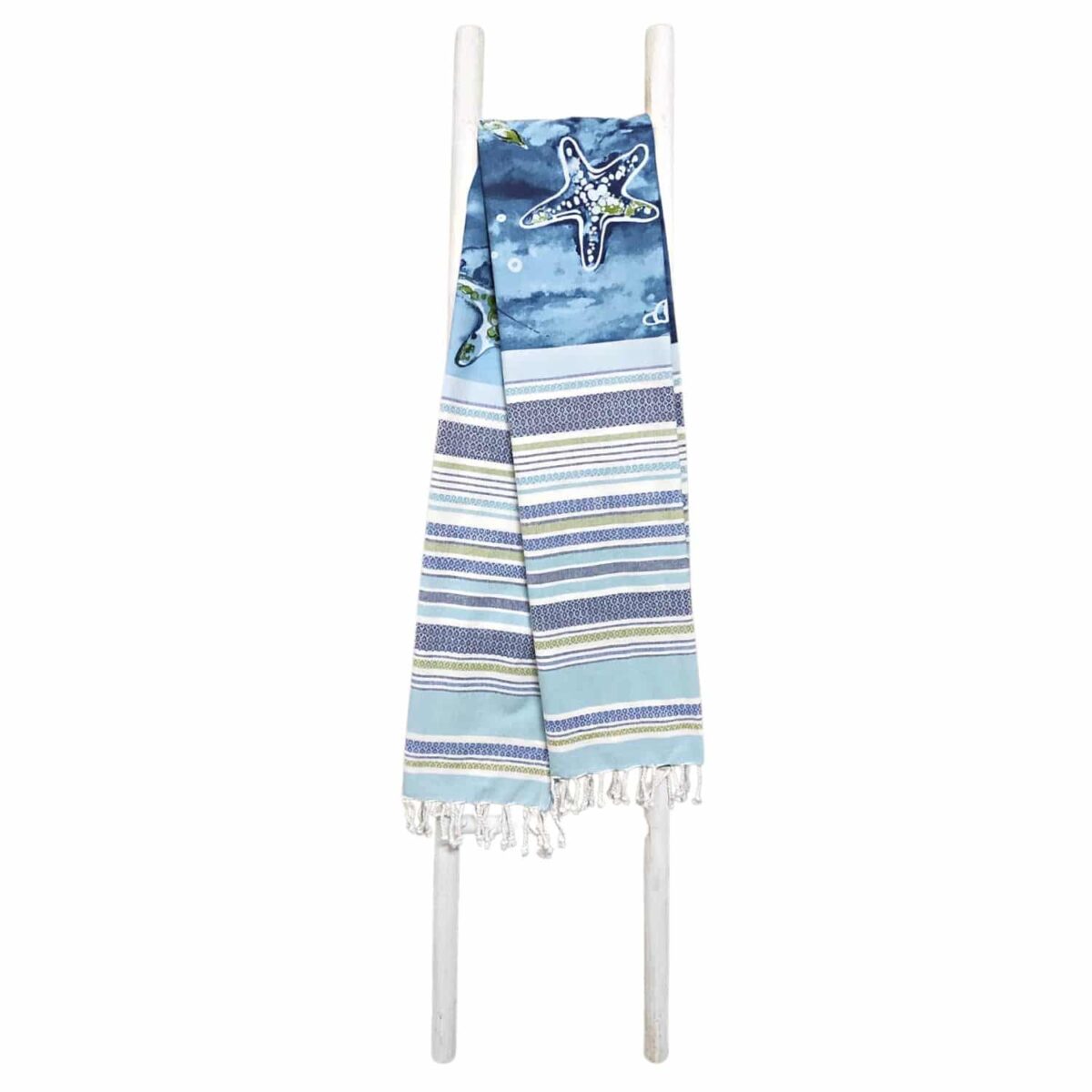 telo-mare-fouta-fondale-marino-frange-100-cotone-artigianale-piegato-scala