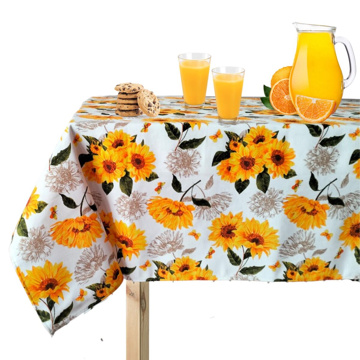 tovaglia-girasoli-farfalle-fantasia-cucina-pranzo-cena-aperta