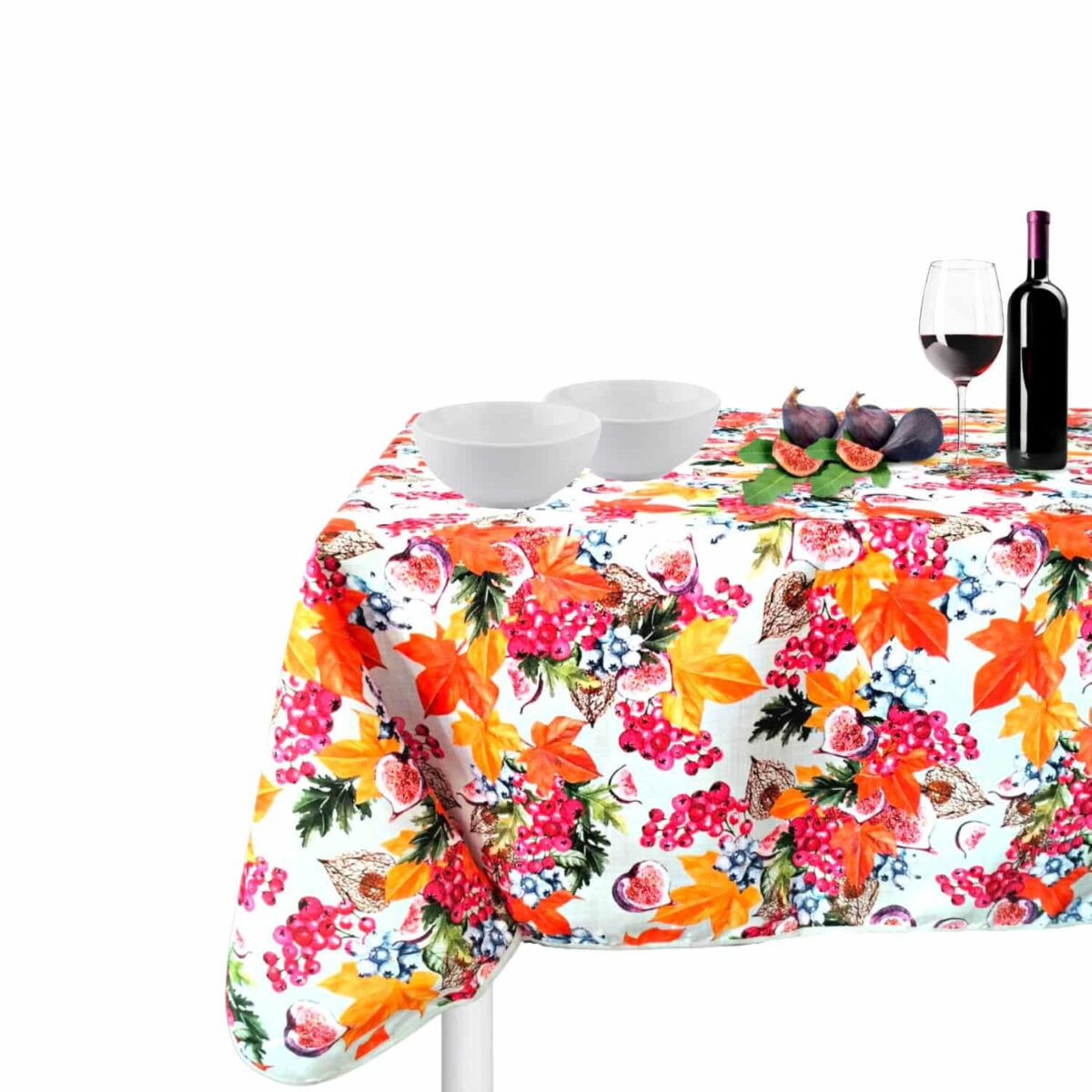 autunno-tovaglia-antimacchia-idrorepellente-foglie-autunnali-fichi-ribes-castagne-multicolore-cucina-bianco-arancio-rosa-viola-giallo-verde