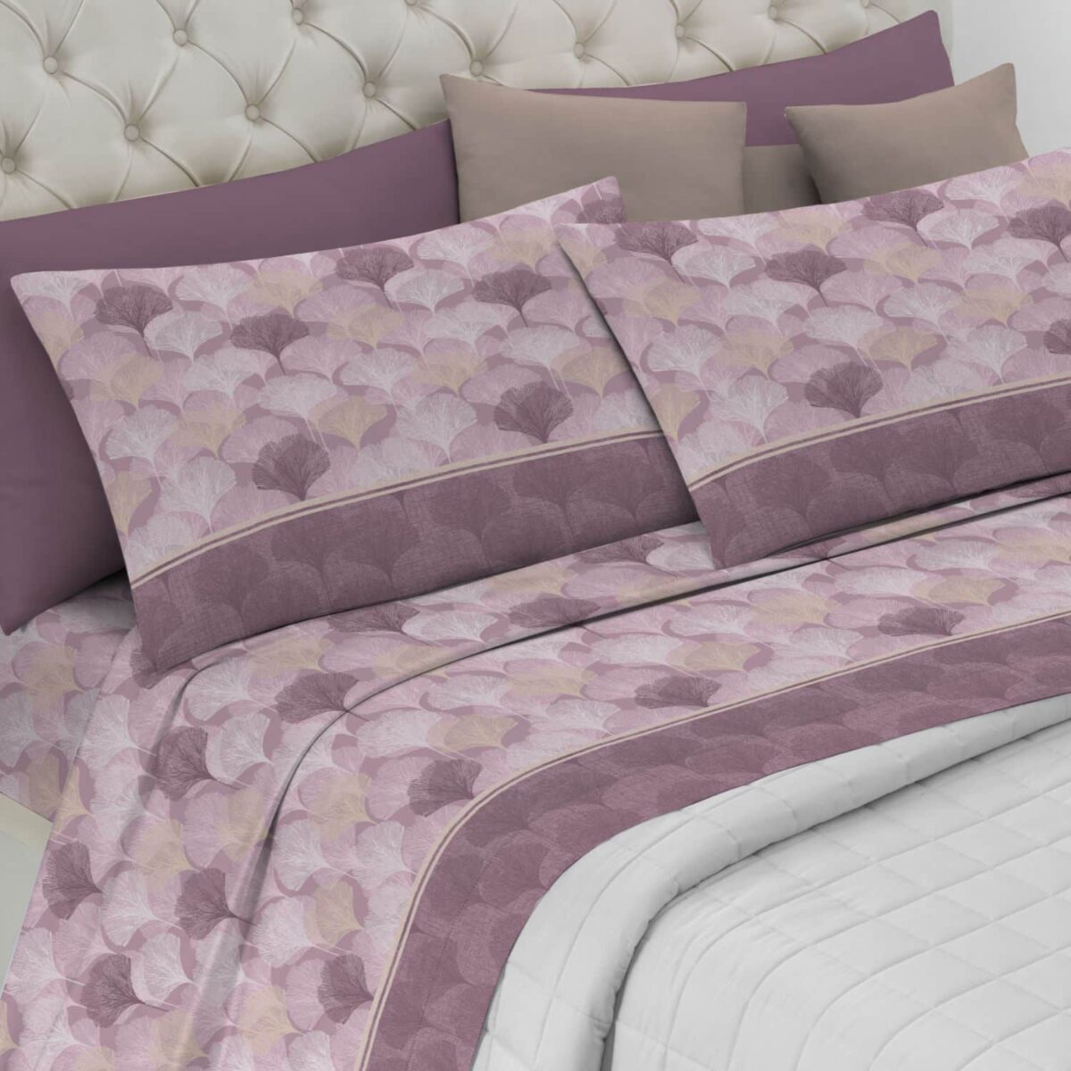 chicchi-rosa-completo-lenzuola-smile-made-in-italy-puro-cotone-lilla-porpora-geometrico-moderno-singolo-matrimoniale-piazza-e-mezza