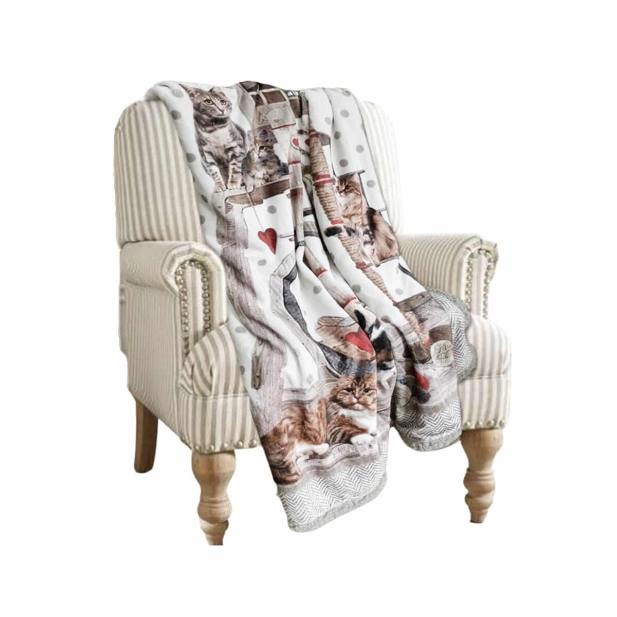 gatti-play-shabby-chic-calda-plaid-coperta-sherpa-stampa-digitale-stampato-130x160-invernale