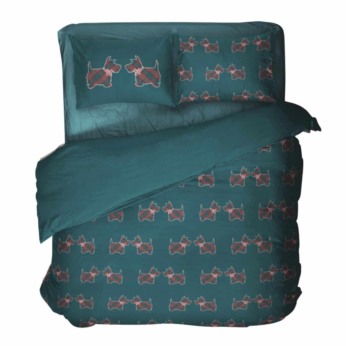 kris-petrolio-copripiumino-sacco-puro-cotone-novia-scozzese-tartan-rosso-invernale-natalizio-verde-terrier-cagnolino-cane
