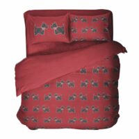 Parure Copripiumino Kris Rosso 100% Cotone