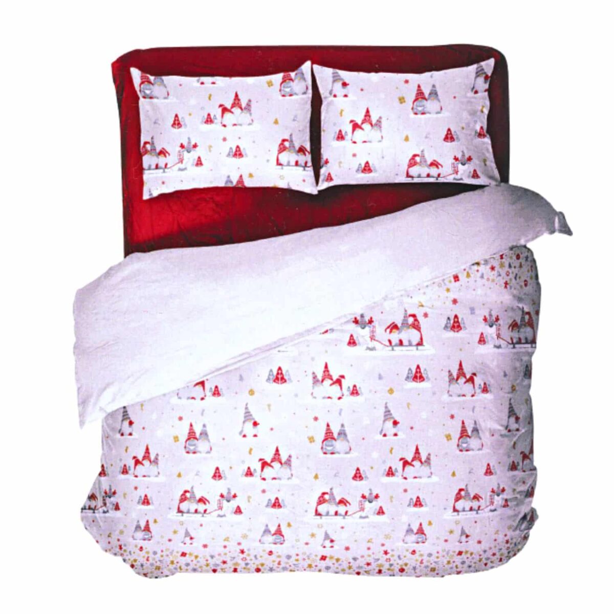 niklas-rosso-copripiumino-puro-cotone-novia-gnomi-elfi-neve-rosso-bianco-invernale-natalizio