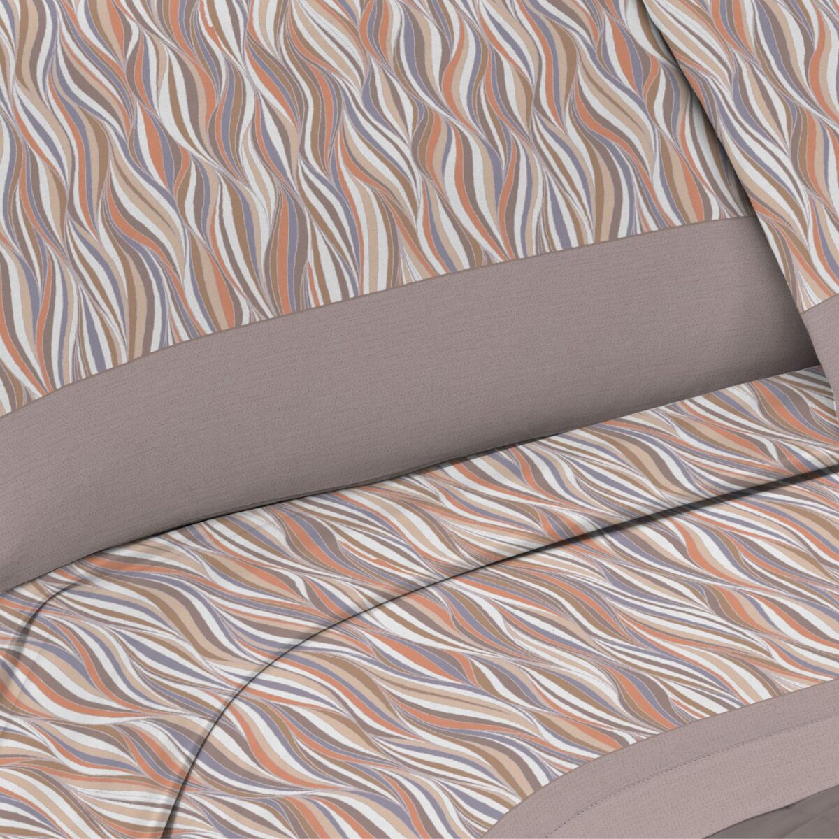 onda-beige-completo-lenzuola-smile-made-in-italy-puro-cotone-tortora-arancio-marrone-geometrico-moderno-singolo-matrimoniale-piazza-e-mezza-dettaglio