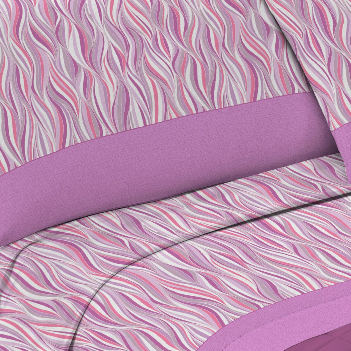 onda-rosa-completo-lenzuola-smile-made-in-italy-puro-cotone-bianco-fucsia-lilla-moderno-singolo-matrimoniale-piazza-e-mezza-dettaglio