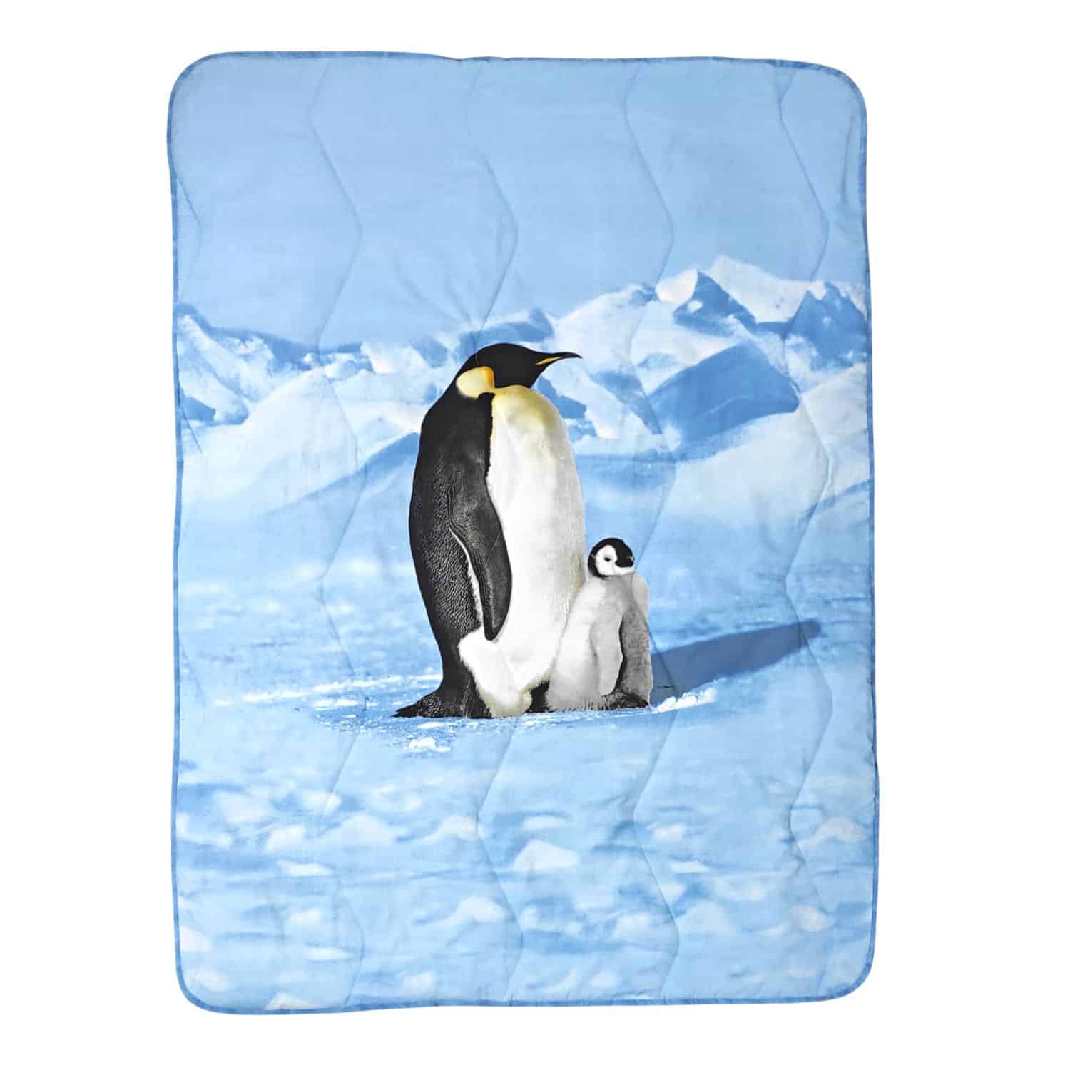 pinguini-plaid-imbottito-scaldotto-140x180-cotone-made-in-italy-invernale-coperta-neve-polo-nord-azzurro-bianco