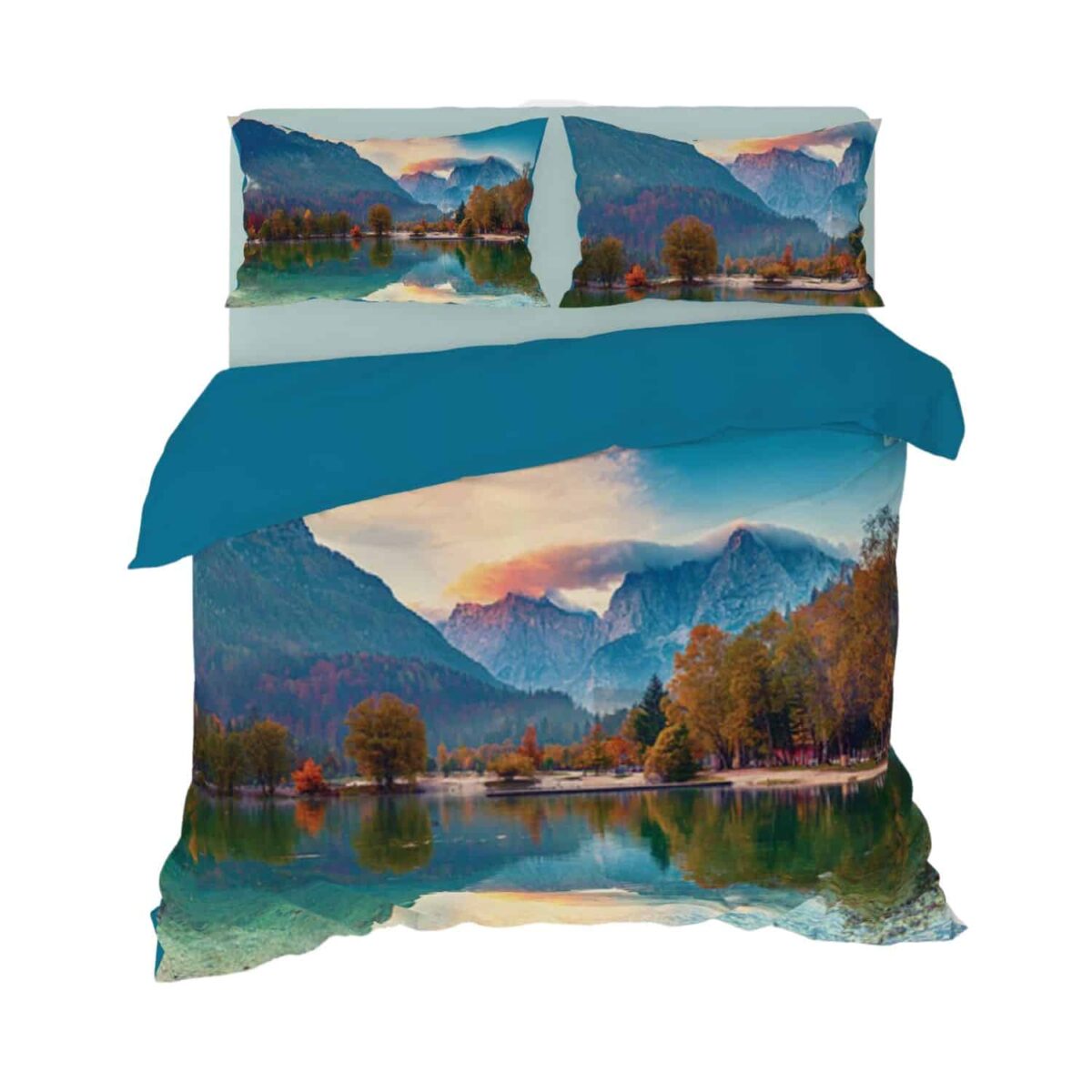 placid-copripiumino-novia-sandy-stampa-digitale-alta-definizione-puro-cotone-matrimoniale-invernale-lago-montagna-cime-alberi