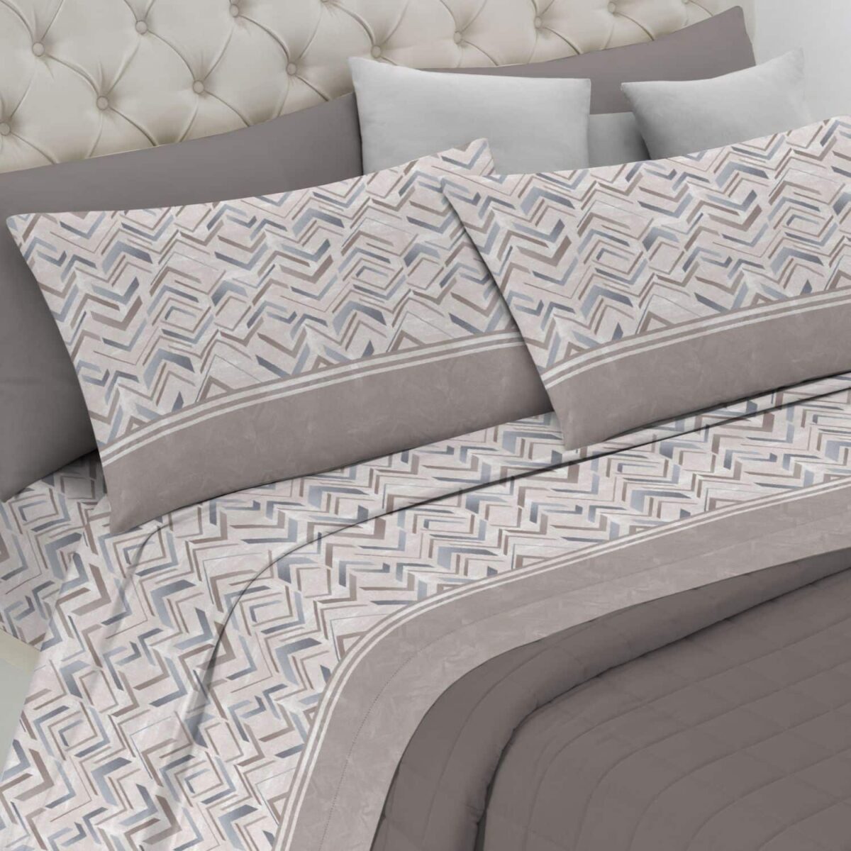zeno-beige-completo-lenzuola-smile-made-in-italy-puro-cotone-bianco-tortora-grigio-geometrico-moderno-singolo-matrimoniale-piazza-e-mezza