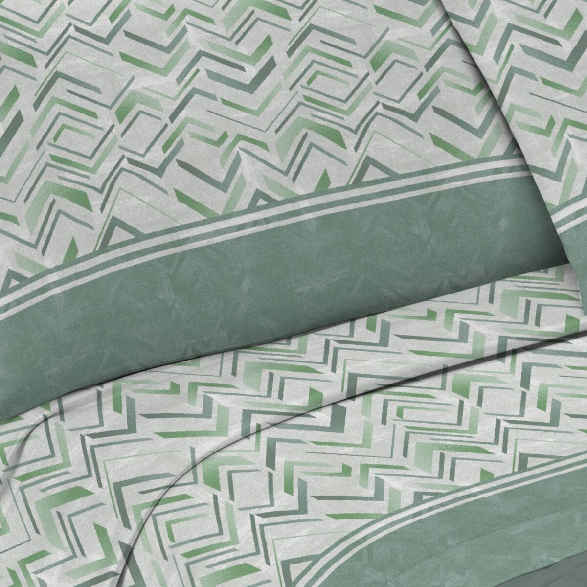 zeno-verde-completo-lenzuola-smile-made-in-italy-puro-cotone-bianco-verdino-verdone-geometrico-moderno-singolo-matrimoniale-piazza-e-mezza-dettaglio
