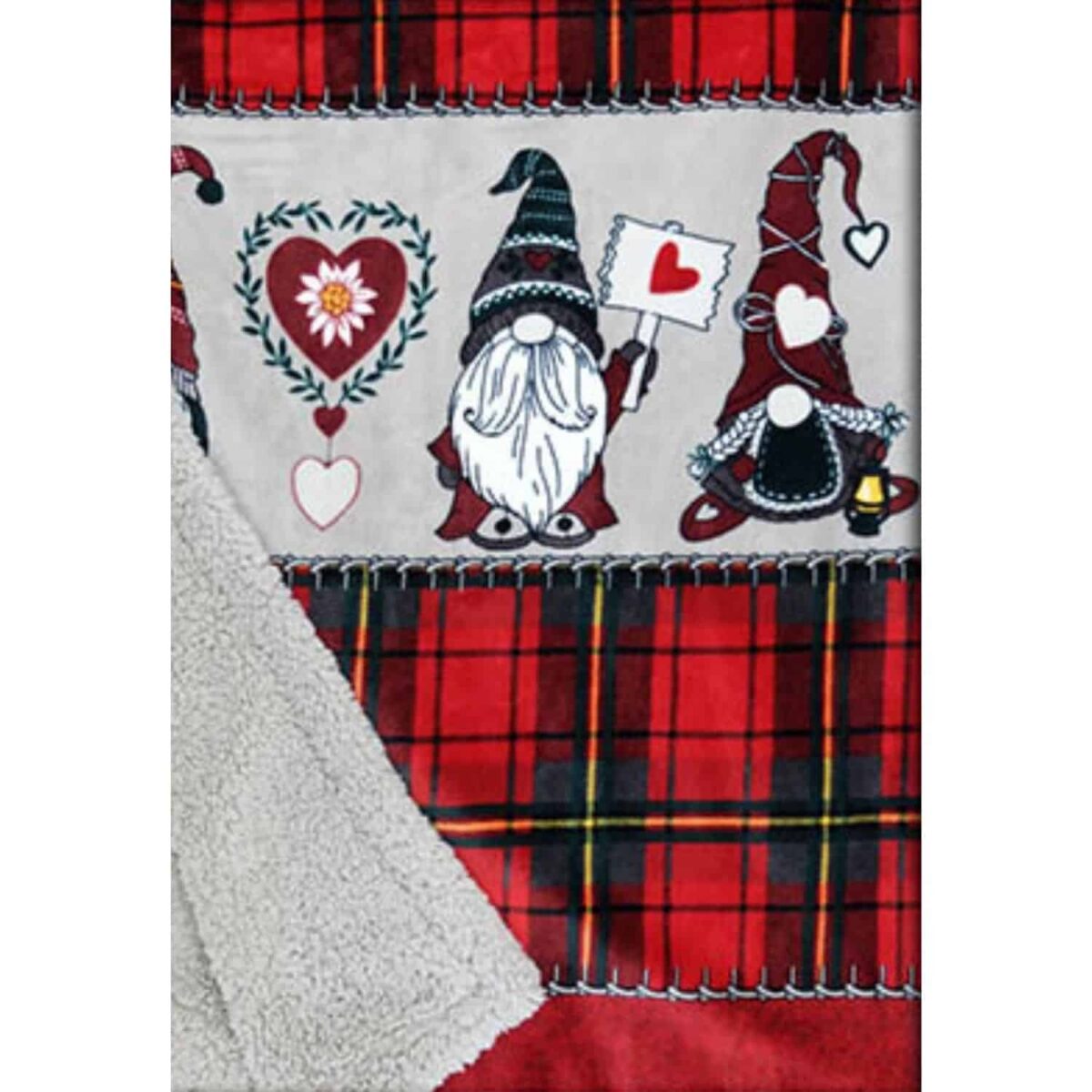 elfi-coperta-sherpa-plaid-singolo-matrimoniale-fantasia-gnomi-scozzese-stampato-aperta