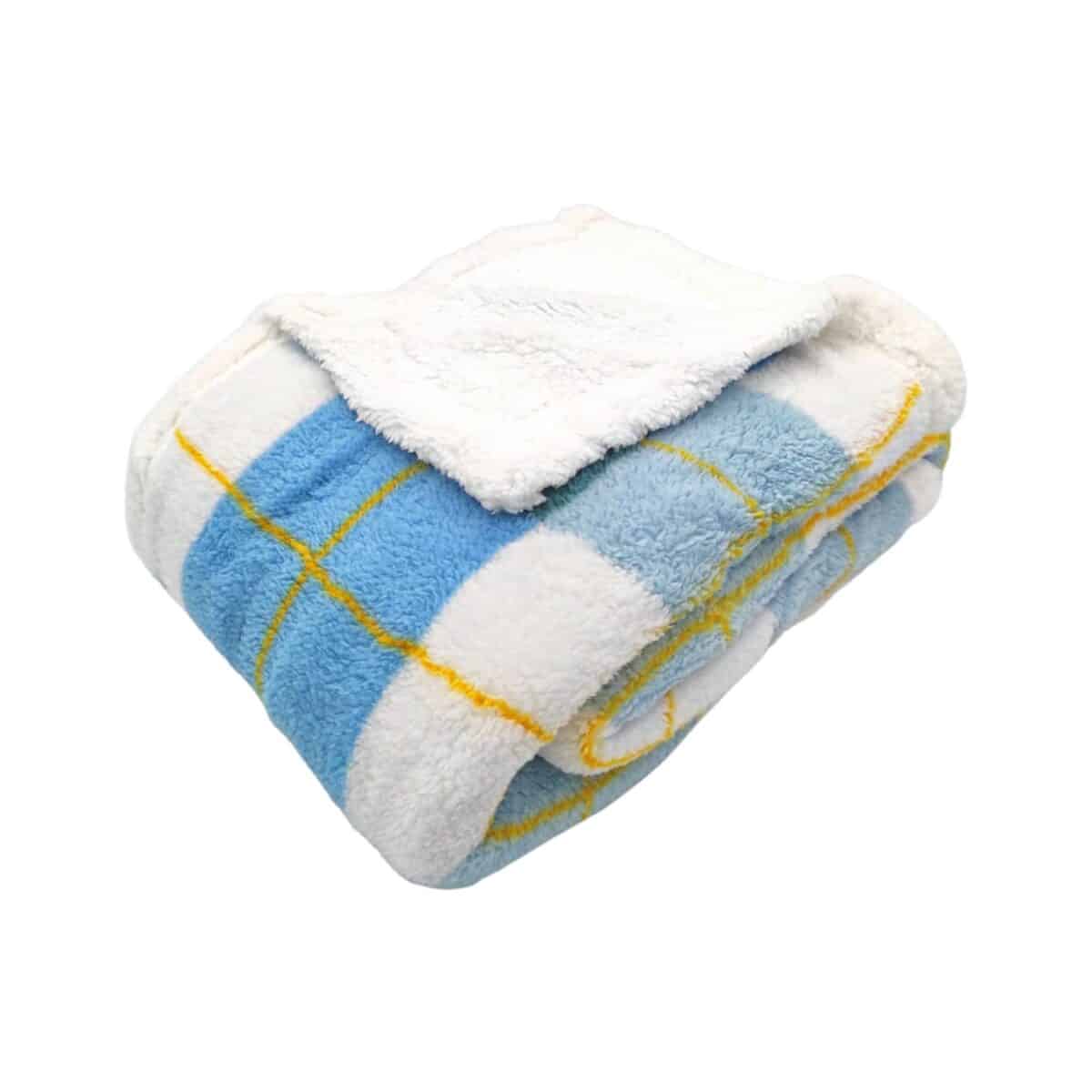 coperta-amburgo-azzurro-quadrettoni-scozzese-sherpa-calda-morbida-invernale-piegata