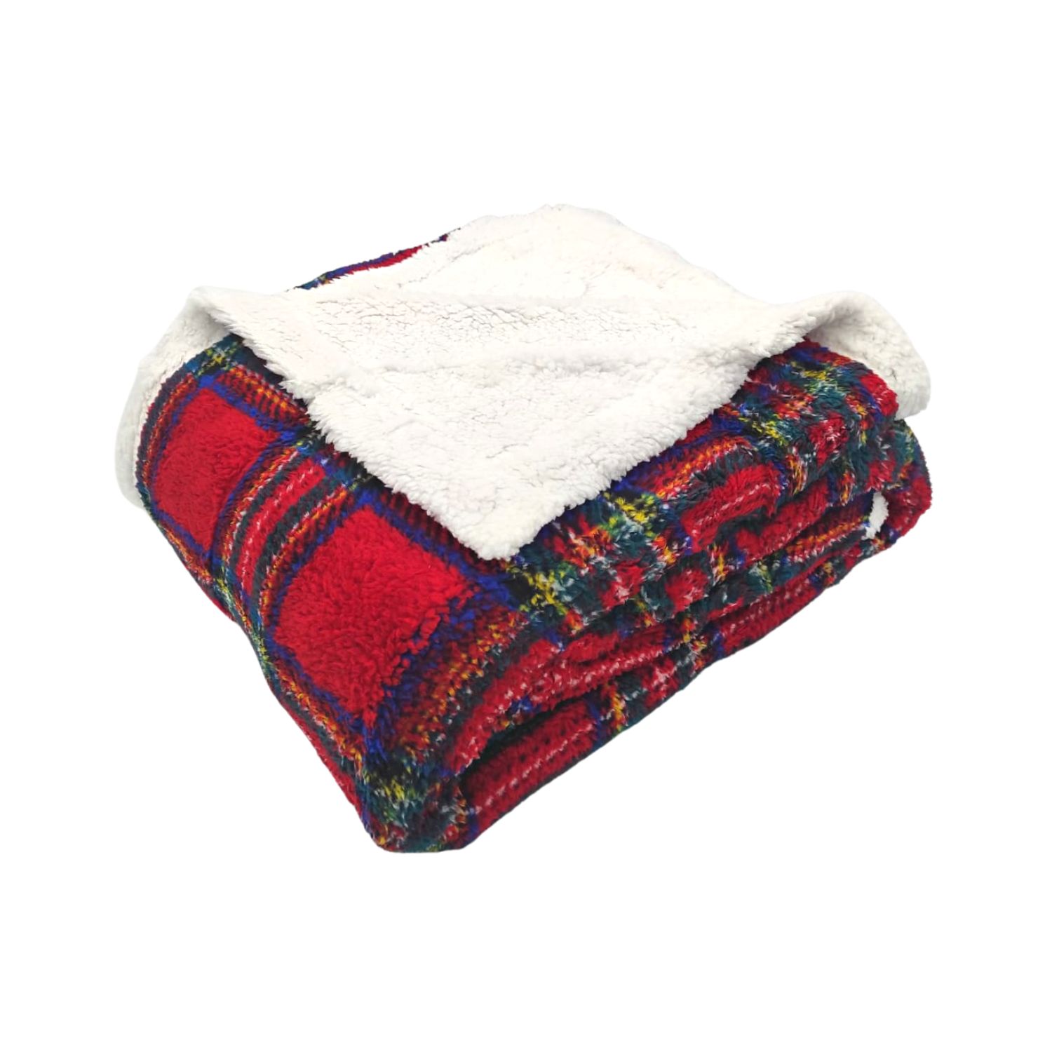 coperta-amburgo-rosso-scozzese-sherpa-calda-morbida-invernale-piegata