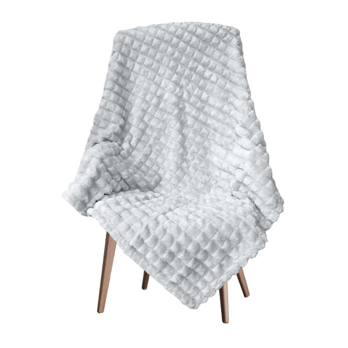 coperta-cairo-grigio-chiaro-disegno-piramidale-effetto-fluid-quadri-soffice-calda-invernale-aperta