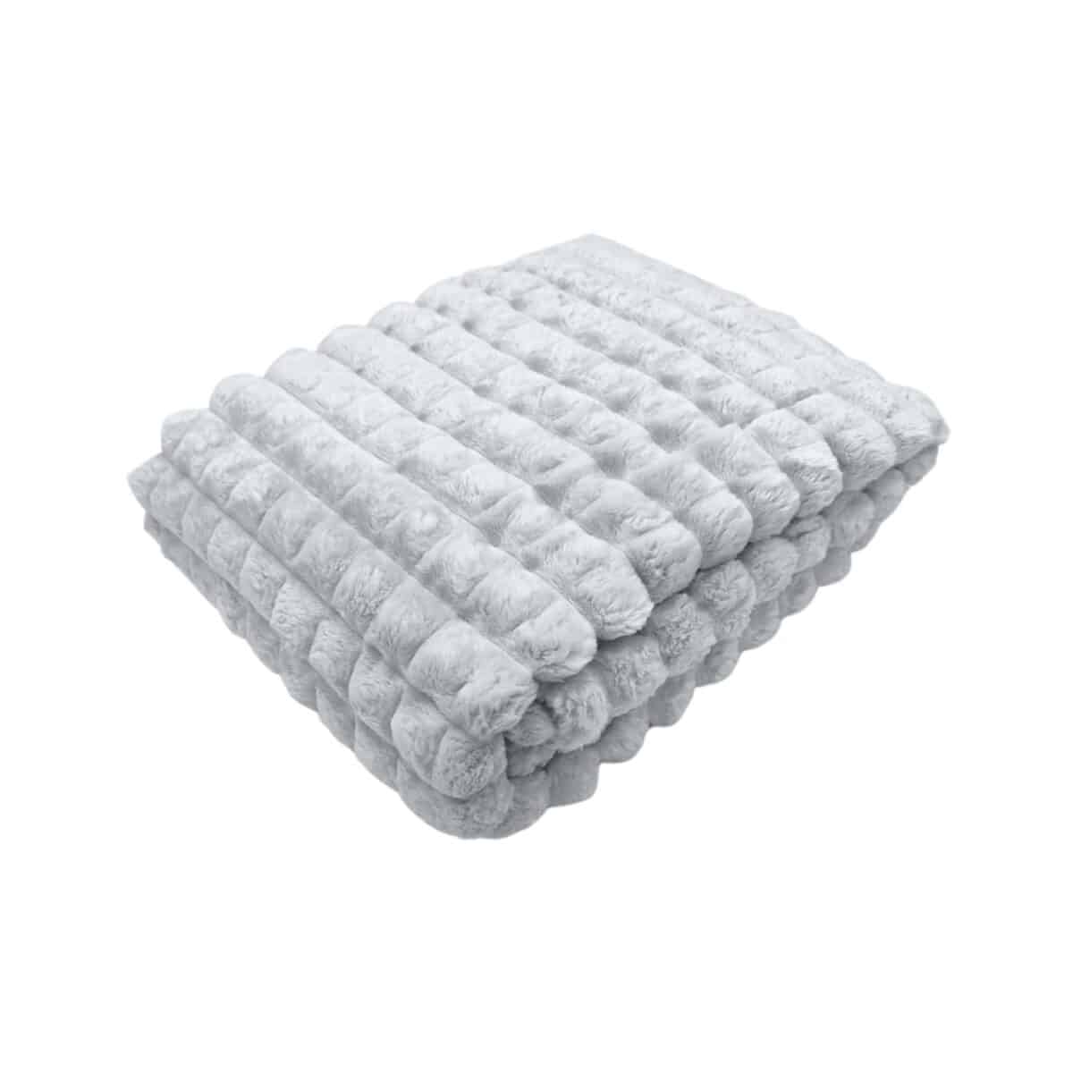 coperta-cairo-grigio-chiaro-disegno-piramidale-effetto-fluid-quadri-soffice-calda-invernale-piegato