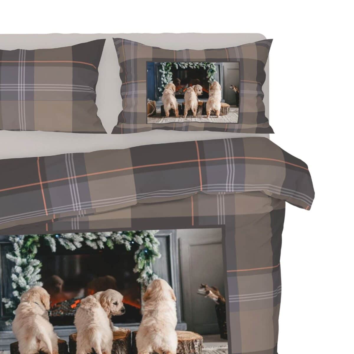 copripiumino-golden-novia-stampa-digitale-alta-definizione-puro-cotone-matrimoniale-invernale-cuccioli-di-cane-natale-camino-casa-dettaglio