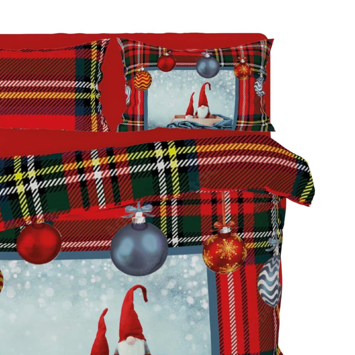 copripiumino-trinkets-novia-stampa-digitale-alta-definizione-puro-cotone-matrimoniale-invernale-gnomi-elfi-scozzese-neve-palline-di-natale-dettaglio