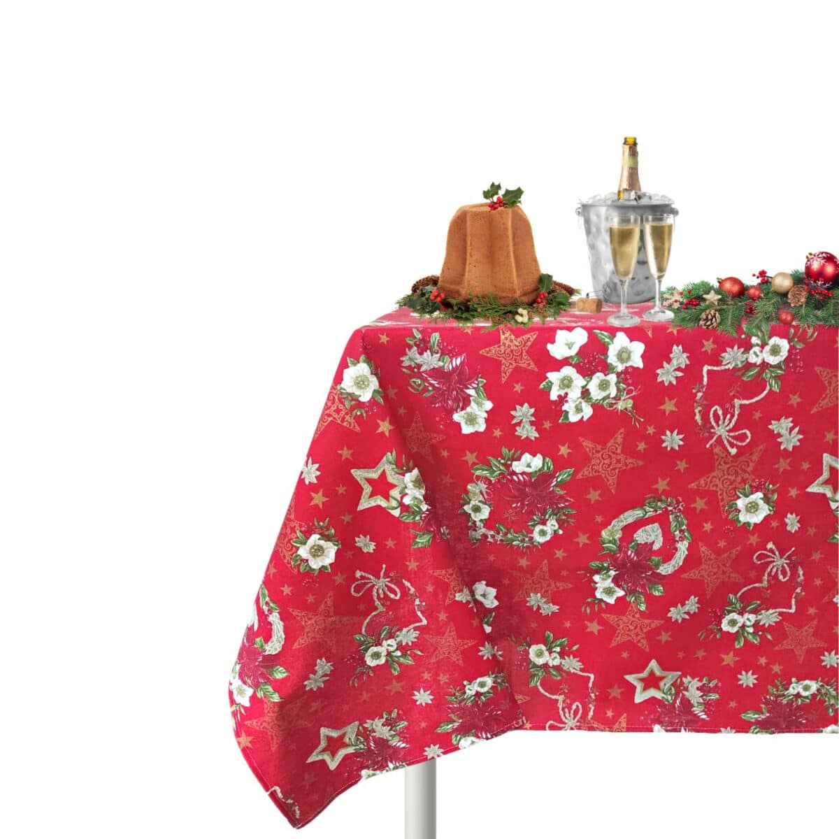 tovaglia-anais-rosso-cotone-fantasia-natale-capodanno-festa-stelle-bianco-rosso-oro-verde-aperta