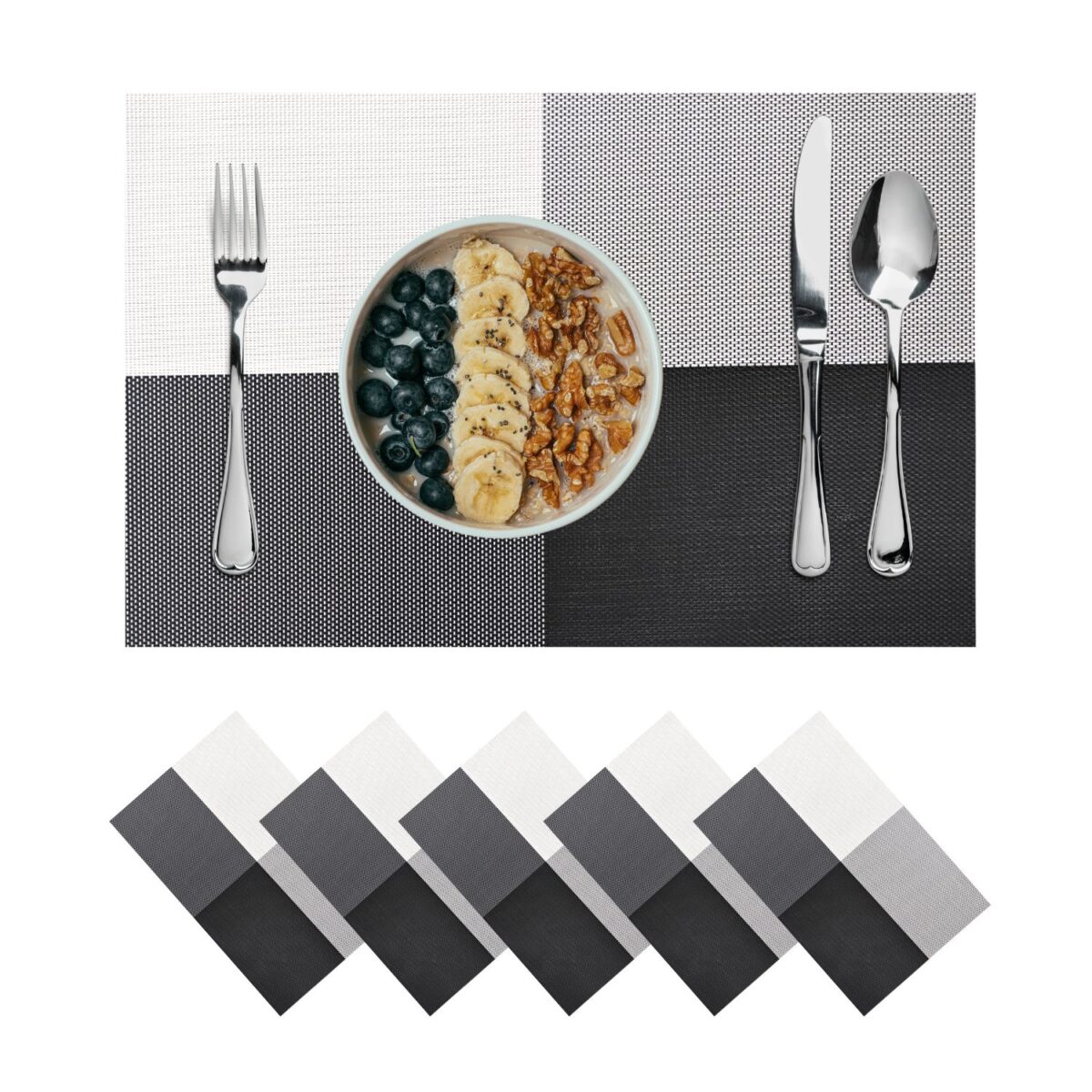 tovaglietta-americena-scacco-nero-intreccio-robusta-colazione-pasti-veloci-aperta