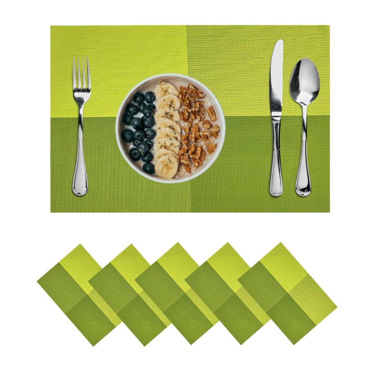 tovaglietta-americena-scacco-verde-intreccio-robusta-colazione-pasti-veloci-aperta