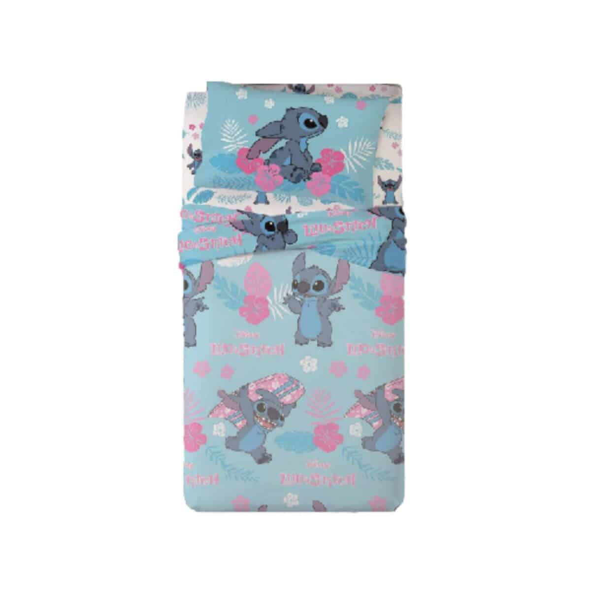 completo-lenzuola-rosa-lilostitch-disney-cartone-animato-surf-cotone-fantasia-aperto