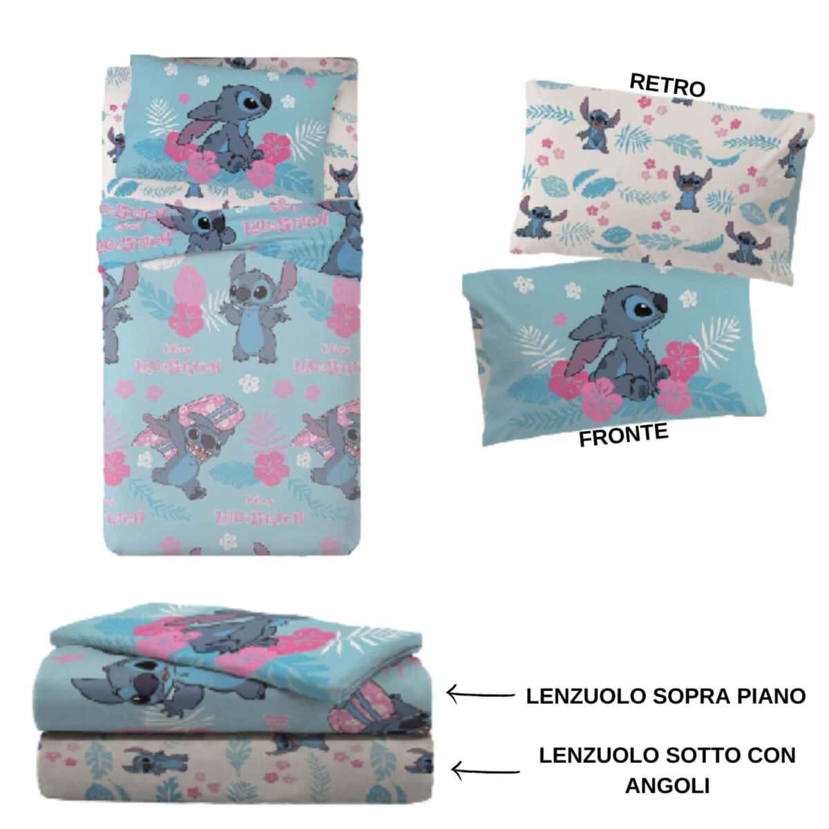 completo-lenzuola-rosa-lilostitch-disney-cartone-animato-surf-cotone-fantasia-dettaglio