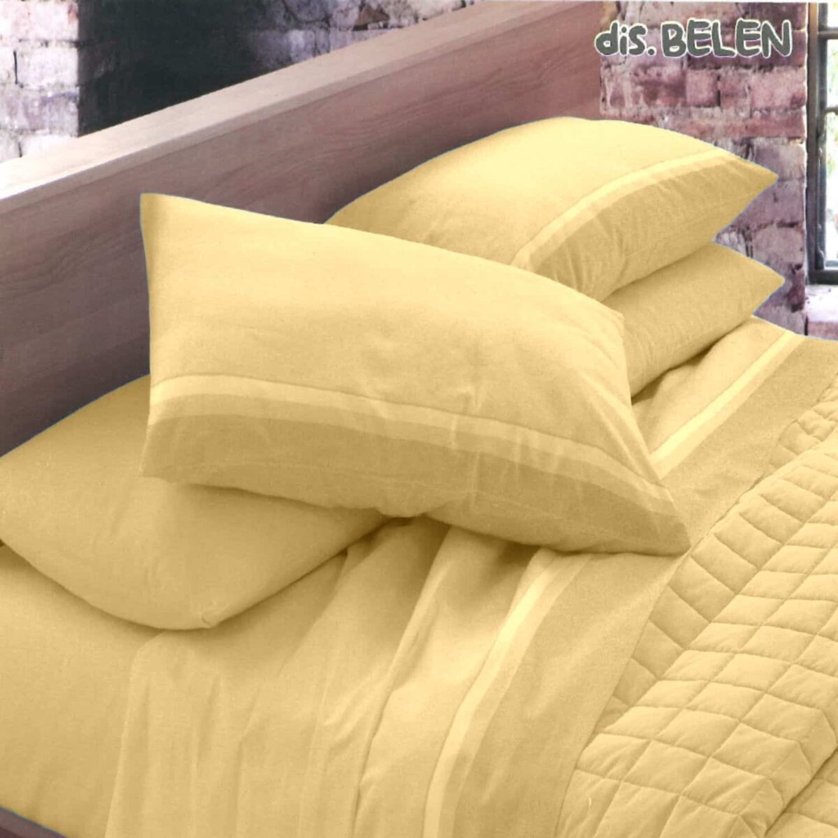 completo-lenzuola-flanella-belen-ocra-fantasia-pallini-dettaglio-colore