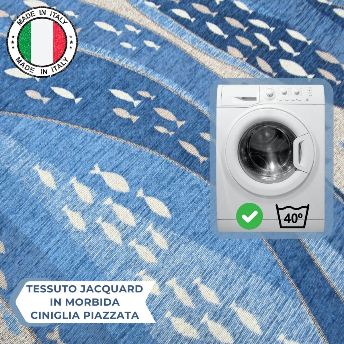 tappeto-pesciolini-mare-jacquard-ciniglia-made-in-italy-antiscivolo-antisfilo-multiuso-cucina-camere-bagno-lavabile-dettagli
